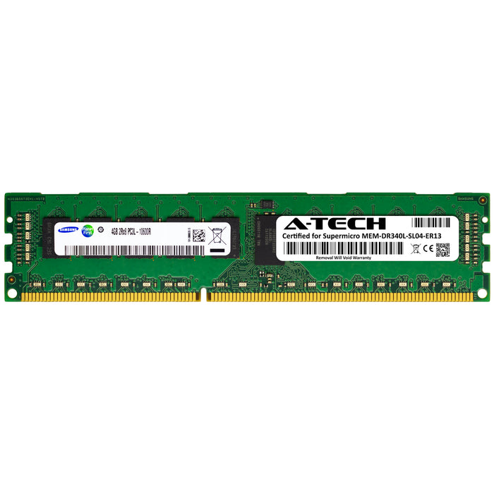 MEM-DR340L-SL04-ER13 Supermicro Certified 4GB DDR3/DDR3L PC3L-10600R RDIMM Samsung Memory RAM Module
