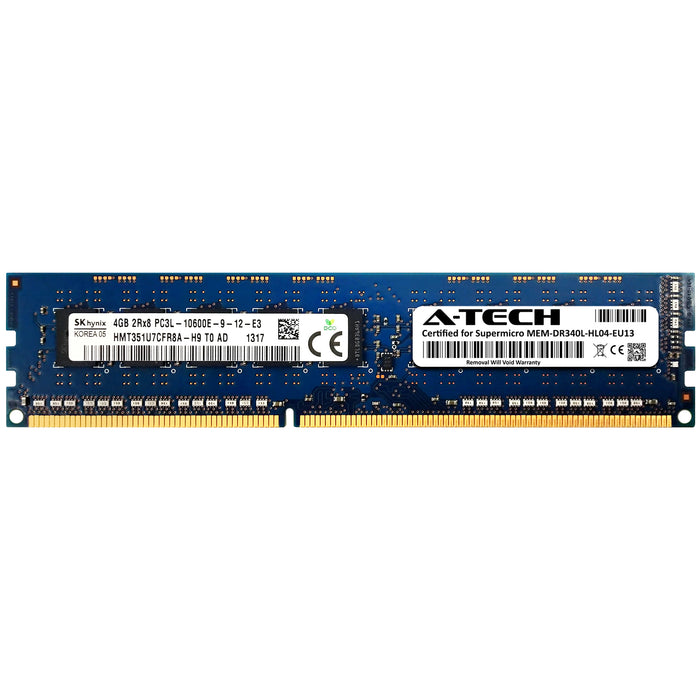 MEM-DR340L-HL04-EU13 Supermicro Certified 4GB DDR3/DDR3L PC3L-10600 UDIMM Memory RAM Module (Hynix HMT351U7CFR8A-H9)