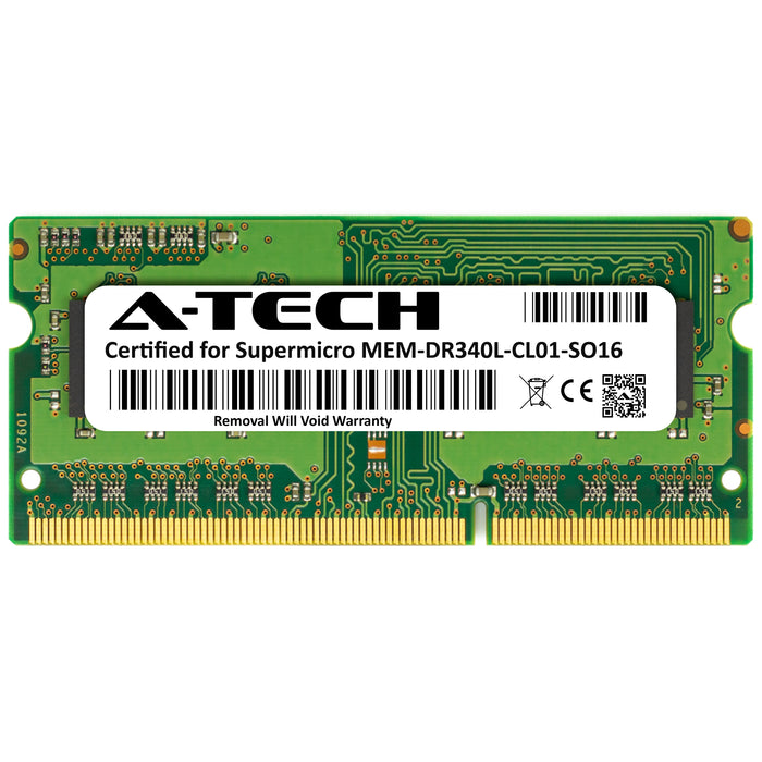 MEM-DR340L-CL01-SO16 Supermicro Certified 4GB DDR3/DDR3L PC3L-12800 SODIMM Memory RAM Module (Micron MT8KTF51264HZ-1G6E1)