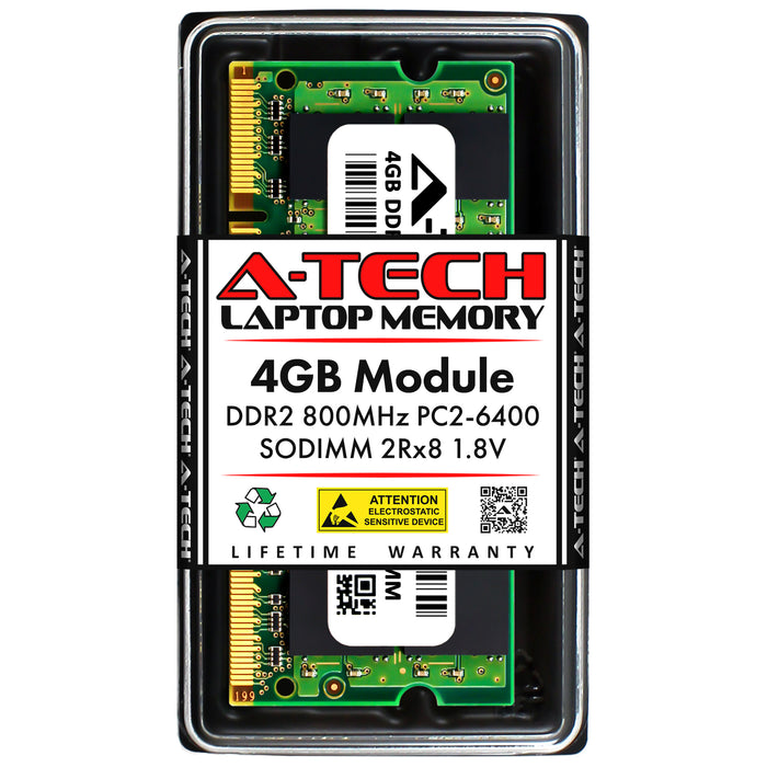 4GB DDR2-800 (PC2-6400) SODIMM Laptop Memory RAM