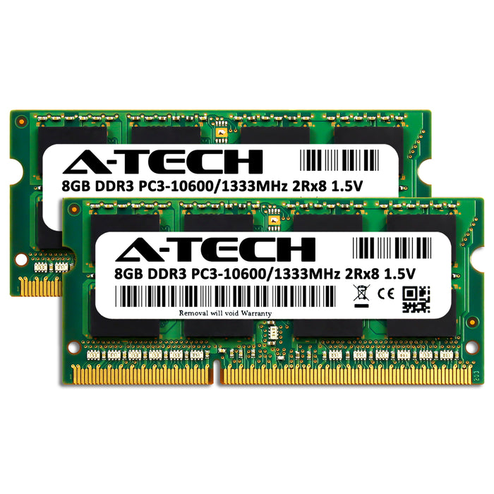 16GB Kit (2 x 8GB) DDR3-1333 (PC3-10600) SODIMM DR x8 Laptop Memory RAM