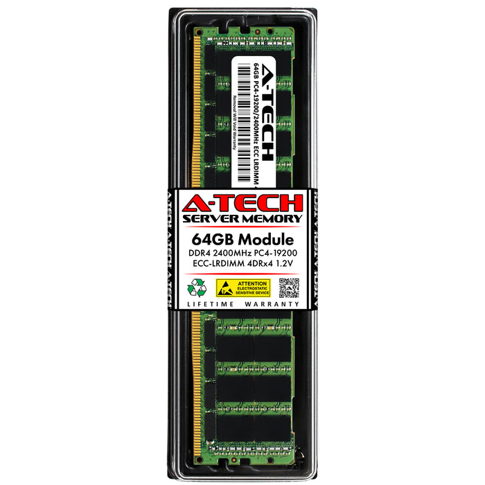MTA36ASF2G72PZ-2G3 Samsung 64GB DDR4 2400 MHz PC4-19200 4DRx4 (4Rx4) 1.2V LRDIMM ECC Load Reduced LRDIMM Server Memory RAM Replacement Module