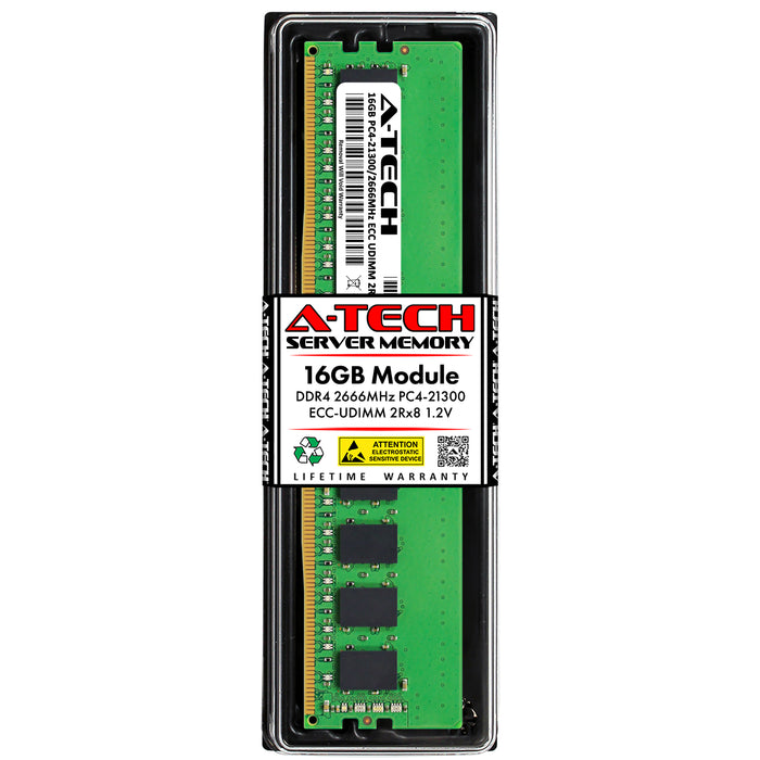 MTA9ASF51272PZ-2G1 Micron 16GB DDR4 2666 MHz PC4-21300 2Rx8 1.2V UDIMM ECC Unbuffered Server Memory RAM Replacement Module
