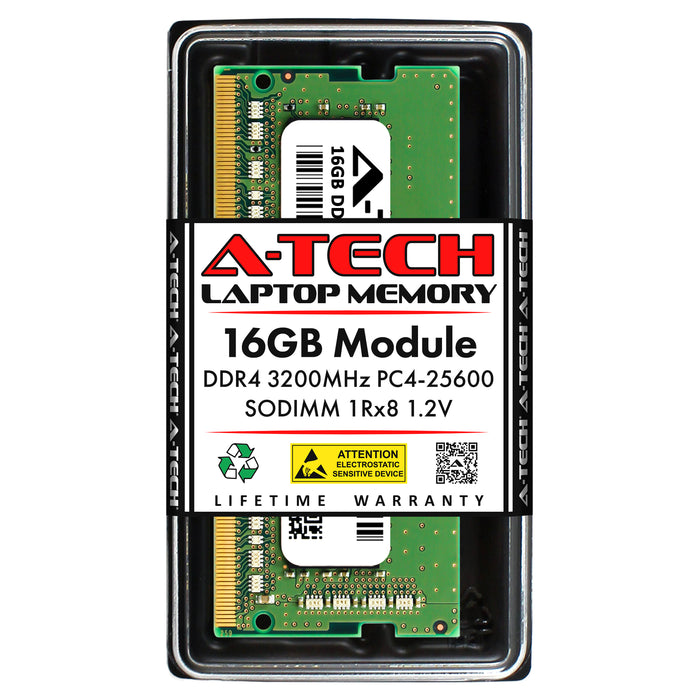 MTA8ATF2G64HZ-3G2E2 Micron 16GB DDR4 3200 MHz PC4-25600 1Rx8 1.2V Non-ECC Laptop Memory RAM Replacement Module
