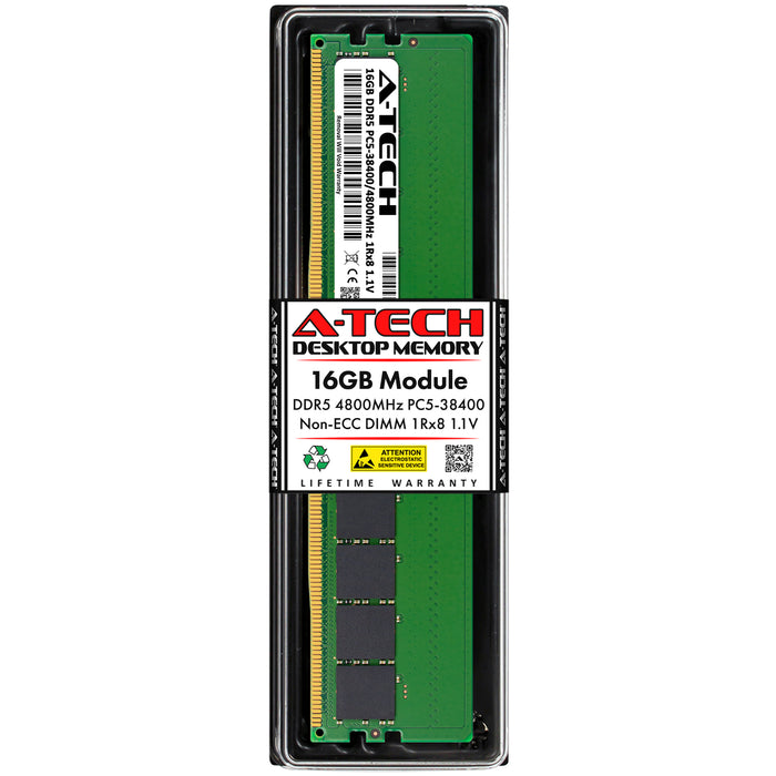 MTC8C1084S1SC48B Micron 16GB DDR5 4800 MHz PC5-38400 1Rx8 1.1V Non-ECC Desktop Memory RAM Replacement Module