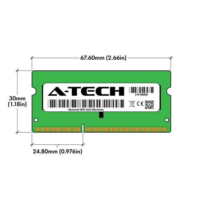 A-Tech 4GB DDR3L-1066 (PC3-8500) SODIMM 1Rx8 Laptop Memory RAM