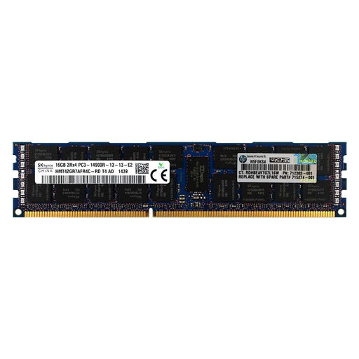 715274-001 - HP/HPE RAM 16GB 2Rx4 PC3-14900 RDIMM DDR3 1866MHz ECC Registered Server Memory Module