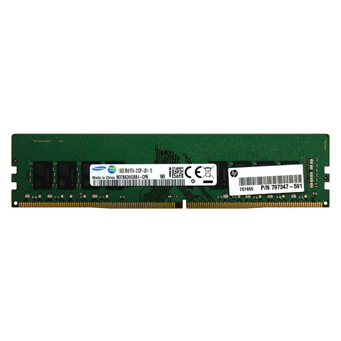 797347-591 - HP/HPE RAM 16GB 2Rx8 PC4-17000 DIMM DDR4 2133MHz Non-ECC Unbuffered Desktop Memory Module