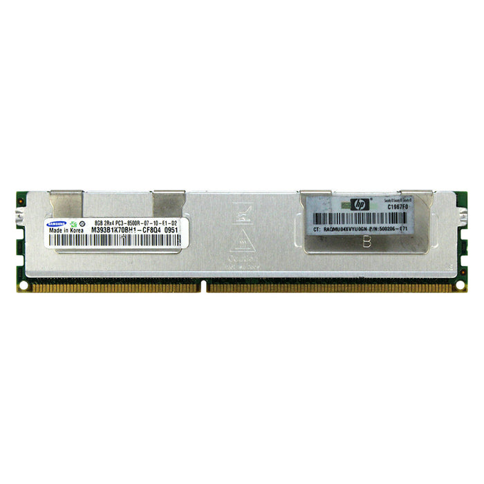 519201-001 - HP/HPE RAM 8GB 2Rx4 PC3-8500 RDIMM DDR3 1066MHz ECC Registered Server Memory Module