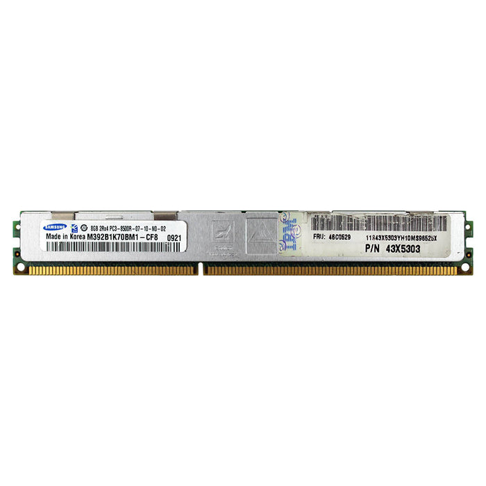 43X5303 - IBM-Lenovo RAM 8GB 2Rx4 PC3-8500 RDIMM DDR3 1066MHz ECC Registered Server Memory Module