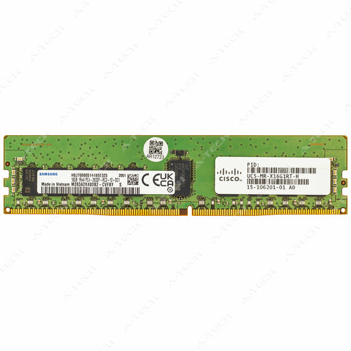 UCS-MR-X16G1RT-H - Cisco RAM 16GB 1Rx4 PC4-23400 RDIMM DDR4 2933MHz ECC Registered Server Memory Module