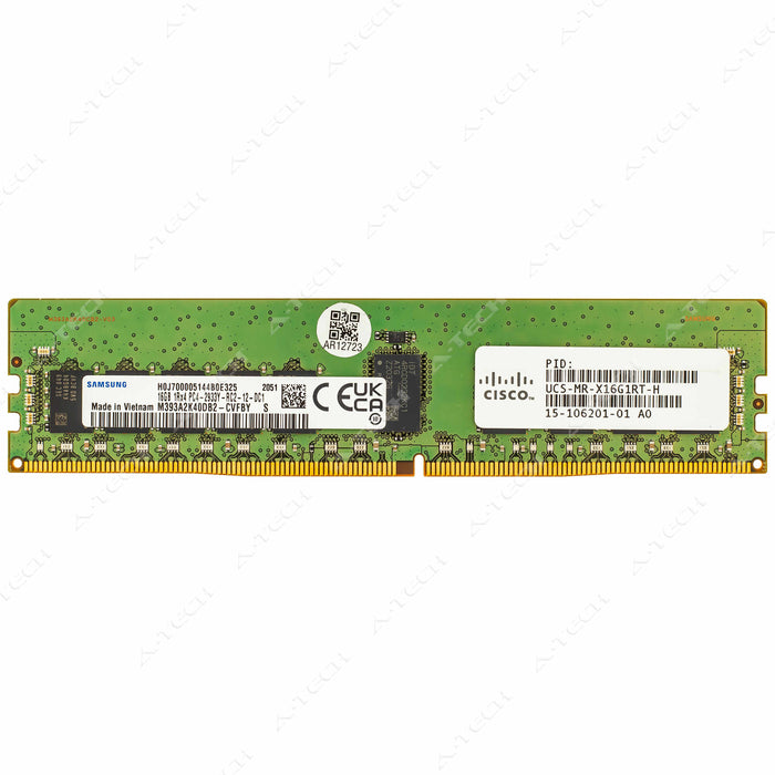 UCS-MR-X16G1RT-H - Cisco RAM 16GB 1Rx4 PC4-23400 RDIMM DDR4 2933MHz ECC Registered Server Memory Module
