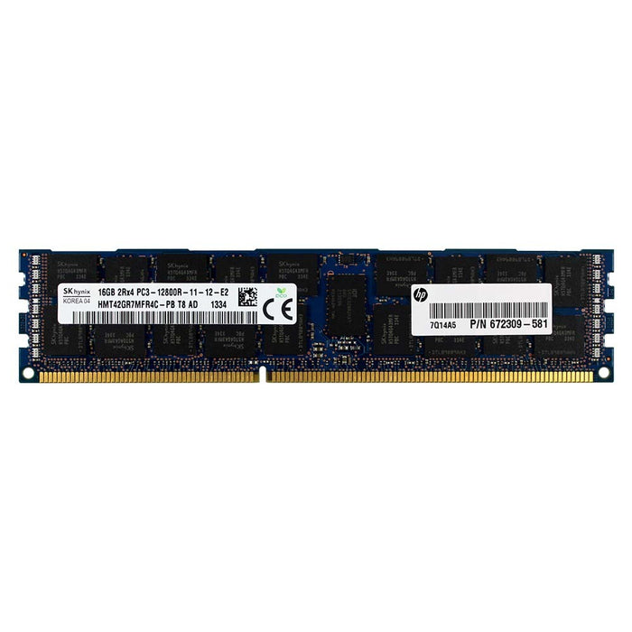 672309-581 - HP/HPE RAM 16GB 2Rx4 PC3-12800 RDIMM DDR3 1600MHz ECC Registered Server Memory Module