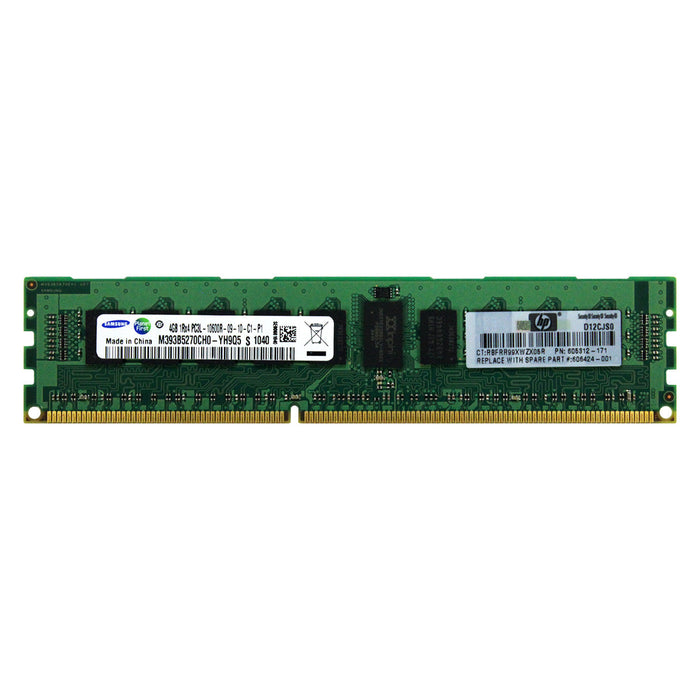 604504-B21 - HP/HPE RAM 4GB 1Rx4 PC3-10600 RDIMM DDR3 1333MHz ECC Registered Server Memory Module