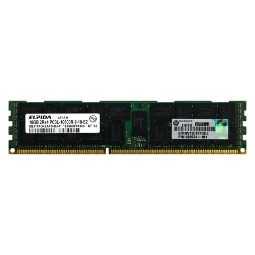 627808-B21 - HP/HPE RAM 16GB 2Rx4 PC3-10600 RDIMM DDR3 1333MHz ECC Registered Server Memory Module