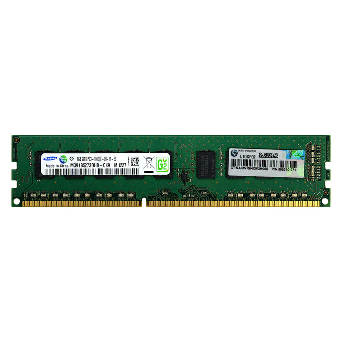 500672-B21 - HP/HPE RAM 4GB 2Rx8 PC3-10600 ECC UDIMM DDR3 1333MHz ECC Unbuffered Server Memory Module