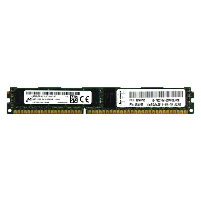 46W0710 - IBM-Lenovo RAM 8GB 2Rx8 PC3-12800 RDIMM DDR3 1600MHz ECC Registered Server Memory Module