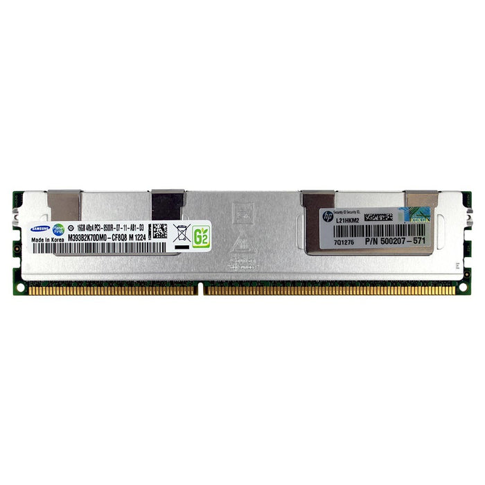 500207-571 - HP/HPE RAM 16GB 4Rx4 PC3-8500 RDIMM DDR3 1066MHz ECC Registered Server Memory Module