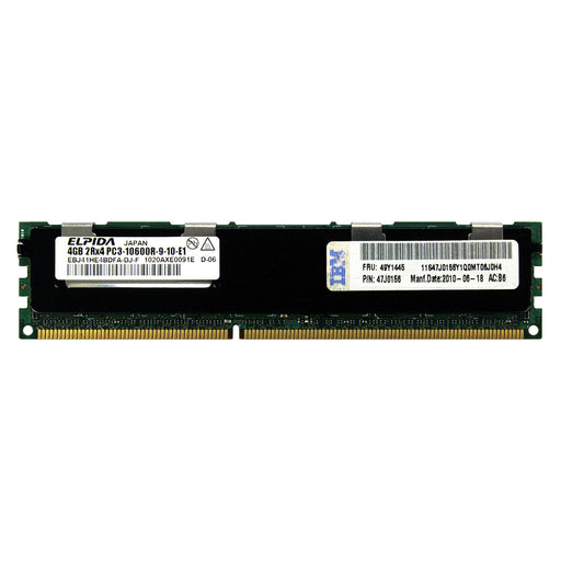 47J0156 - IBM-Lenovo RAM 4GB 2Rx4 PC3-10600 RDIMM DDR3 1333MHz ECC Registered Server Memory Module