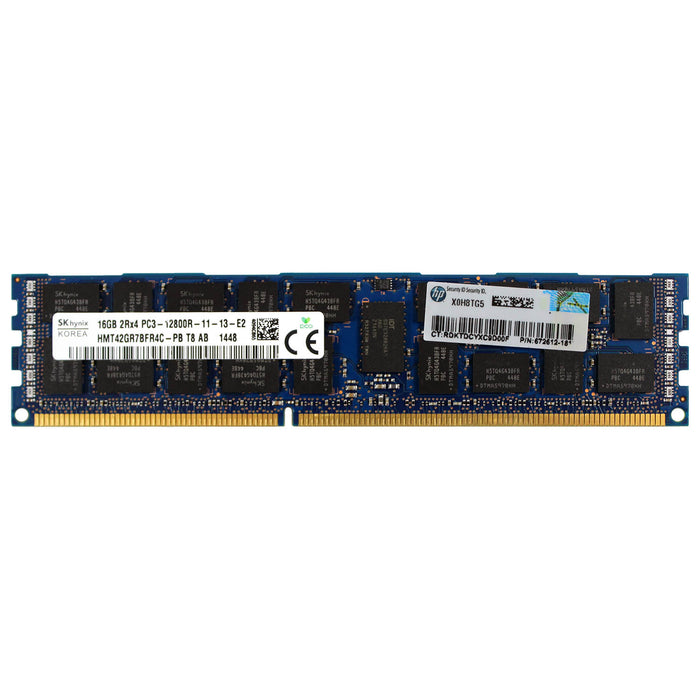 672633-B21 - HP/HPE RAM 16GB 2Rx4 PC3-12800 RDIMM DDR3 1600MHz ECC Registered Server Memory Module