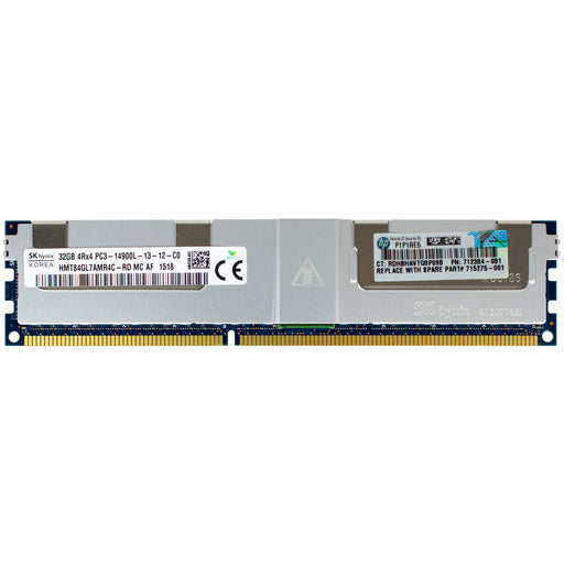 712384-081 - HP/HPE RAM 32GB 4Rx4 PC3-14900 LRDIMM DDR3 1866MHz ECC Load Reduced Server Memory Module