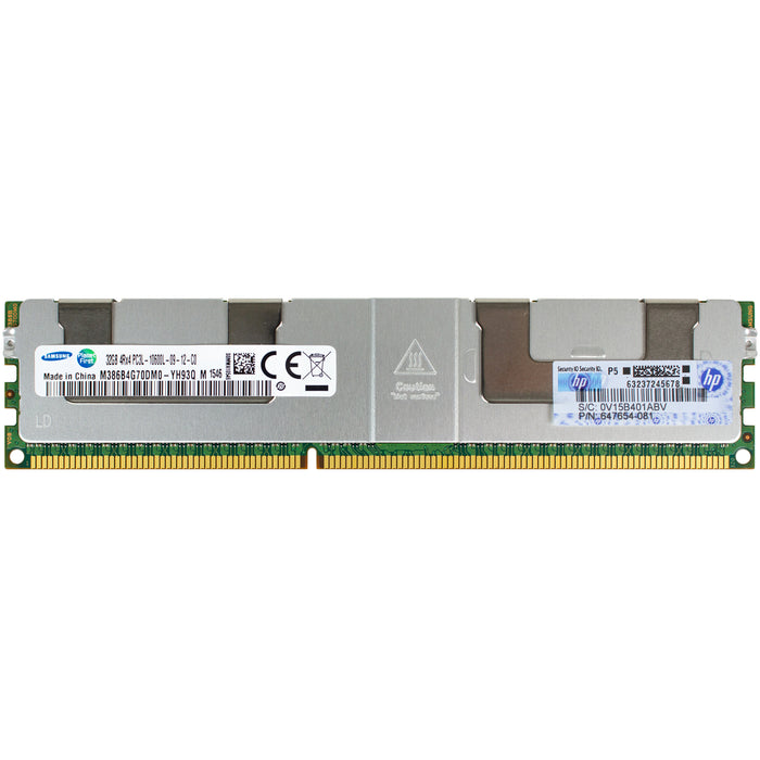 647654-081 - HP/HPE RAM 32GB 4Rx4 PC3-10600 LRDIMM DDR3 1333MHz ECC Load Reduced Server Memory Module