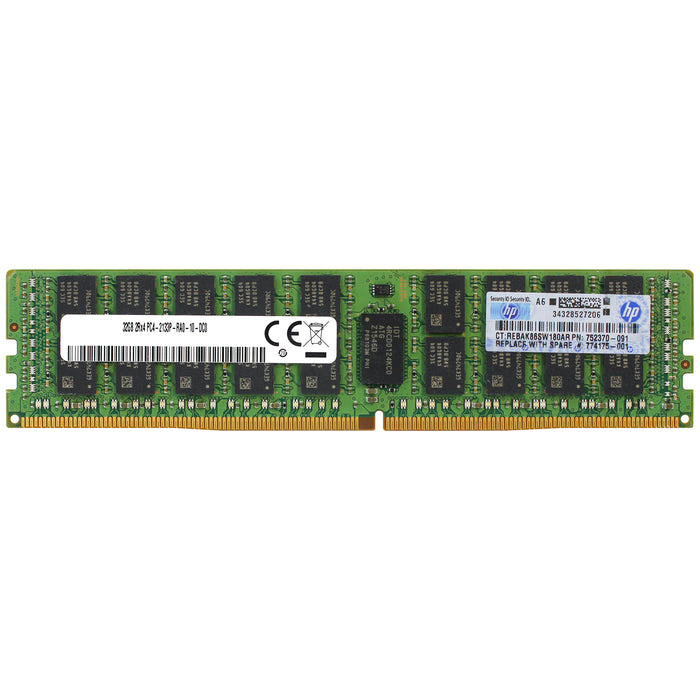 728629-B21 - HP/HPE RAM 32GB 2Rx4 PC4-17000 RDIMM DDR4 2133MHz ECC Registered Server Memory Module