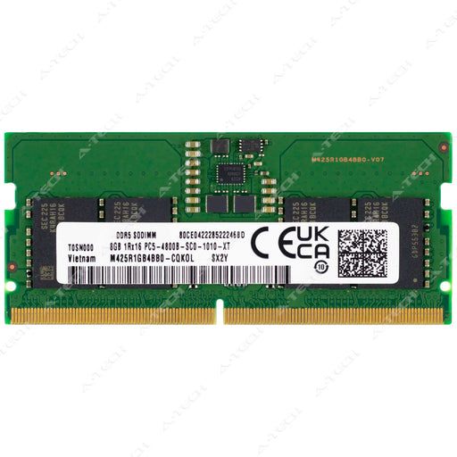 M425R1GB4BB0-CQK - Samsung RAM 8GB 1Rx16 PC5-38400 SODIMM DDR5 4800MHz Non-ECC Unbuffered Laptop Memory Module