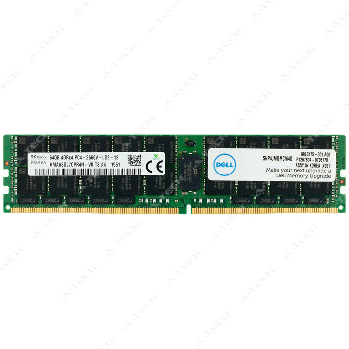 4JMGM - Dell 64GB DDR4-2666 LRDIMM Server RAM Memory