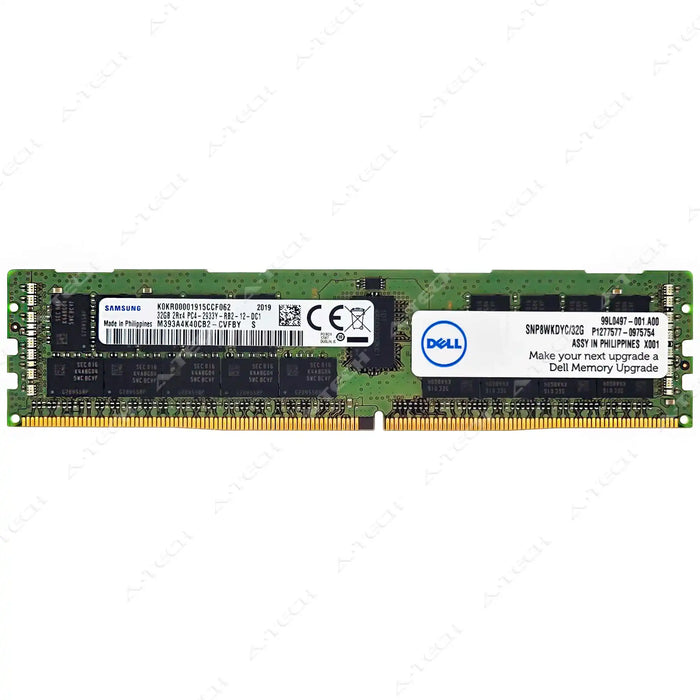 SNP8WKDYC/32G - Dell 32GB DDR4-2933 RDIMM Server RAM Memory