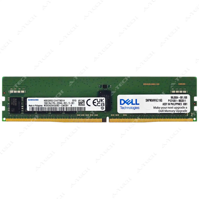 SNPM04W6C/16G - Dell 16GB DDR4-3200 RDIMM Server RAM Memory