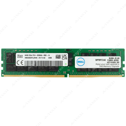0P2MYX - Dell 64GB DDR4-3200 RDIMM Server RAM Memory