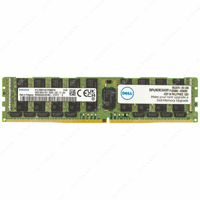 4JMGM - Dell 64GB DDR4-2666 LRDIMM Server RAM Memory