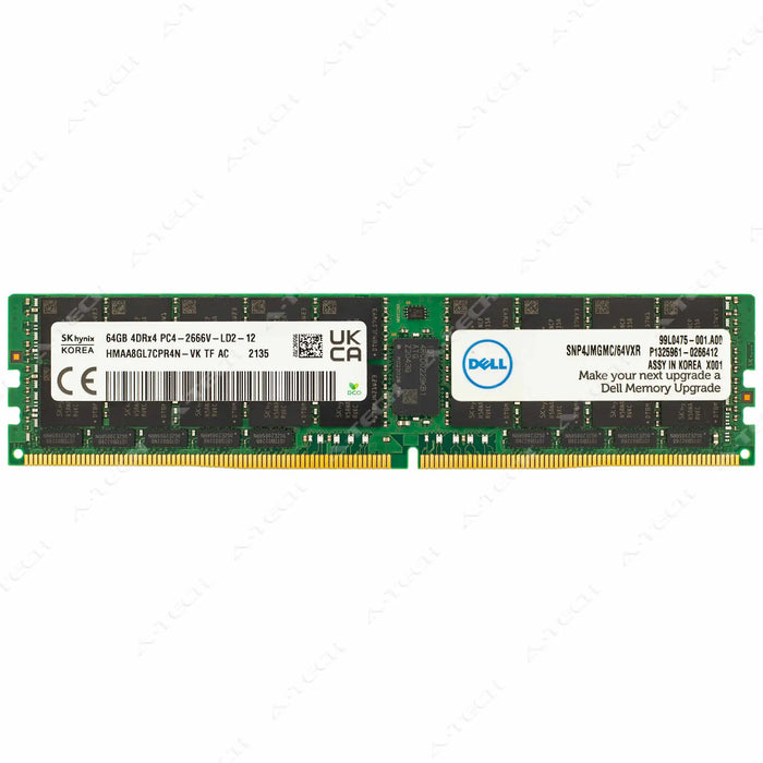 4JMGM - Dell 64GB DDR4-2666 LRDIMM Server RAM Memory
