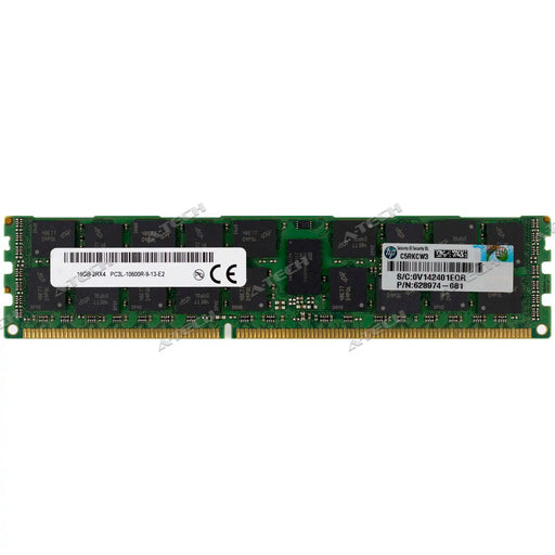 627812-B21 - HP/HPE RAM 16GB 2Rx4 PC3-10600 RDIMM DDR3 1333MHz ECC Registered Server Memory Module