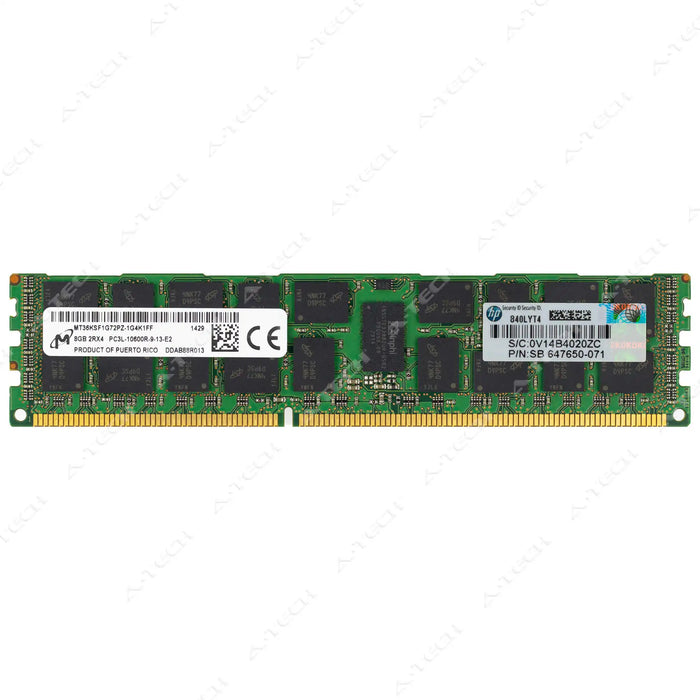 664690-001 - HP/HPE RAM 8GB 2Rx4 PC3-10600 RDIMM DDR3 1333MHz ECC Registered Server Memory Module