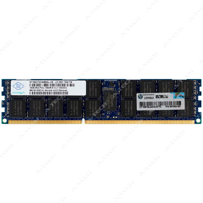 647901-S21 - HP/HPE RAM 16GB 2Rx4 PC3-10600 RDIMM DDR3 1333MHz ECC Registered Server Memory Module