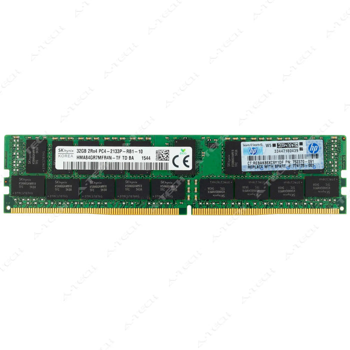 752370-091 - HP 32GB DDR4-2133 RDIMM PC4-17000 Server RAM Memory