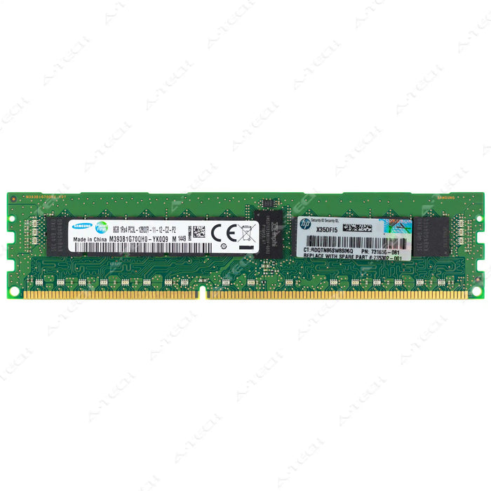 731656-081 - HP/HPE RAM 8GB 1Rx4 PC3-12800 RDIMM DDR3 1600MHz ECC Registered Server Memory Module