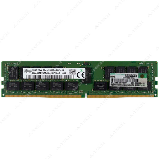 819412-001 - HP 32GB DDR4-2400 RDIMM PC4-19200 Server RAM Memory