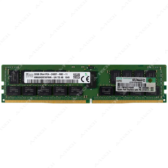 819412-001 - HP 32GB DDR4-2400 RDIMM PC4-19200 Server RAM Memory