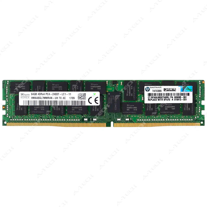 809085-091 - HP 64GB DDR4-2400 LRDIMM PC4-19200 Server RAM Memory