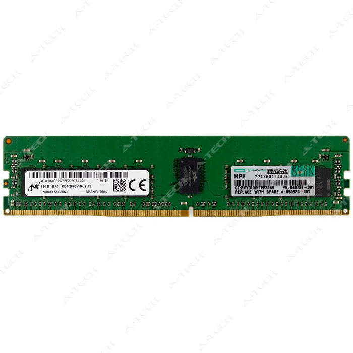 850880-001 - HP 16GB DDR4-2666 RDIMM PC4-21300 Server RAM Memory