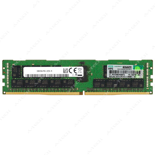 850881-001 - HP 32GB DDR4-2666 RDIMM PC4-21300 Server RAM Memory