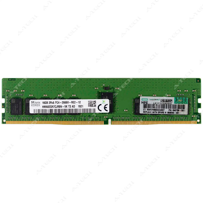 868846-001 - HP 16GB DDR4-2666 RDIMM PC4-21300 Server RAM Memory