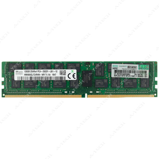 850883-001 - HP/HPE RAM 128GB 2S4rx4 PC4-21300 LRDIMM DDR4 2666MHz ECC Load Reduced Server Memory Module
