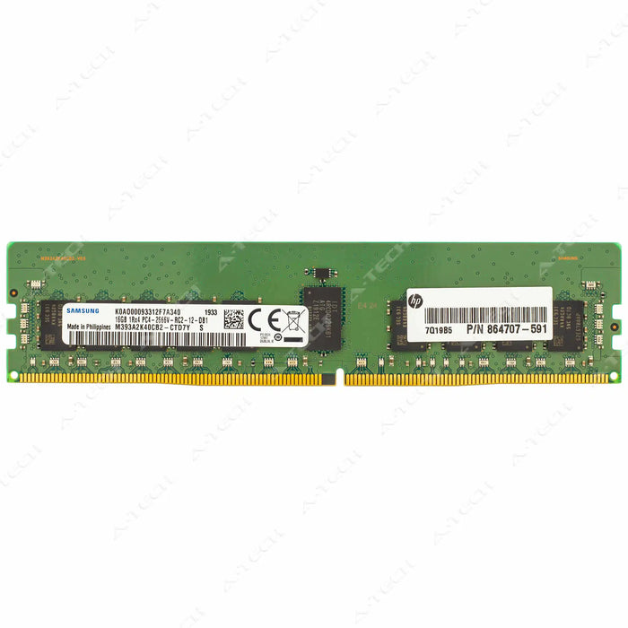 864707-591 - HP 16GB DDR4-2666 RDIMM PC4-21300 Server RAM Memory