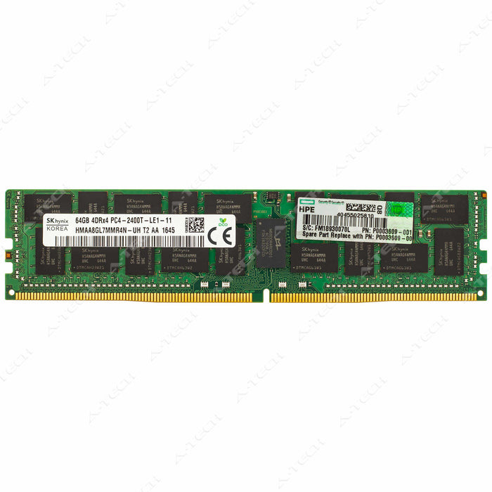 P0003609-001 - HP 64GB DDR4-2400 LRDIMM PC4-19200 Server RAM Memory