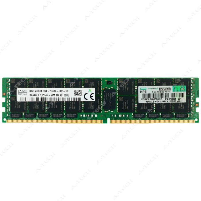 P00926-B21 - HP/HPE RAM 64GB 4Drx4 PC4-23400 LRDIMM DDR4 2933MHz ECC Load Reduced Server Memory Module