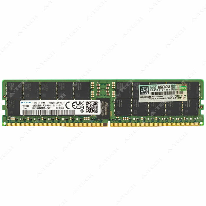 P43336-1A1 - HP/HPE RAM 128GB 4Rx4 PC5-38400 RDIMM DDR5 4800MHz ECC Registered Server Memory Module